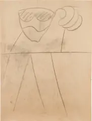 Joe Bradley, Untitled, 2013, charcoal on paper