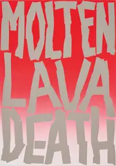 Eddie Peake, Molten Lava Death, 2013, lacquered spray paint on polished stainless steel