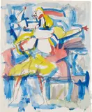 Jack Tworkov, Study for Nausica, 1952, watercolor and graphite on paper