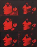 Deborah Kass, Six Red Barbras from the series Jewish Jackie