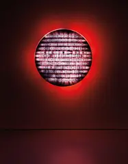 Kiki Seror, Not of Her Body, Her Thoughts Can Kill, Dulcinea, 2002, digital duratran, plastic and neon