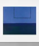 Robert Motherwell, Open No. 119: In Blue with Charcoal Line, 1969-1972, acrylic and charcoal on canvas