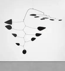 Alexander Calder, Black Gamma, 1966, sheet metal, wire and paint