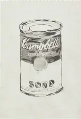 Soup Can by Andy Warhol, 1962, graphite on paper, sold May 2019