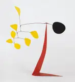 Alexander Calder, White Versus Yellow, 1973, sheet metal, wire and paint