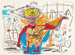 Robot Man by Jean-Michel Basquiat, 1983, oilstick on paper, sold May 2019