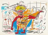 Robot Man by Jean-Michel Basquiat, 1983, oilstick on paper, sold May 2019