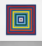 Frank Stella, Scramble: Descending Blue Values/Ascending Spectrum, 1977, acrylic on canvas