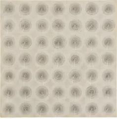 Eva Hesse, No title, 1967, nylon string, ink and graphite on paper, mounted to museumboard