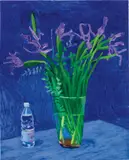 David Hockney, Iris with Evian Bottle, 1996, oil on canvas