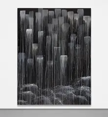 Pat Steir, Monk Tuyu Meditating Waterfall, 1991, oil on canvas