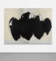 Untitled (Elegy) by Robert Motherwell, 1983-1985, acrylic and charcoal on canvas, sold May 2019