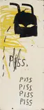 Jean-Michel Basquiat, Untitled (Piss Piss Piss Piss), 1982, acrylic and oilstick on plywood