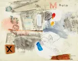 Robert Rauschenberg, Untitled, 1967, solvent transfer, gouache, graphite, tape and collage on paper
