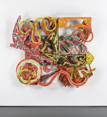 Frank Stella, Misano, 1981, acrylic on wood, metal and Tycore