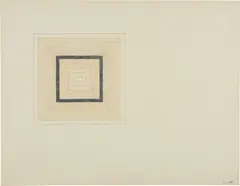 Untitled (Concentric Square) by Frank Stella, 1960, felt tip pen on graph paper, sold May 2019