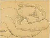 Pablo Picasso, Femme en buste/ Buste de femme couchée, 1939, Conté crayon on vellum