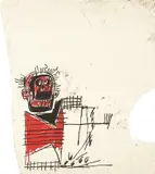 Untitled (Red/Black Figure) by Jean-Michel Basquiat, 1982, oilstick on Arches paper, sold May 2019
