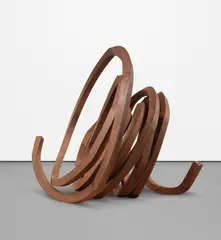 Two Indeterminate Lines by Bernar Venet, 2006, rolled steel, sold May 2019