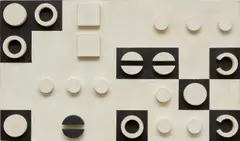 Untitled by Loló Soldevilla, 1955, casein on wood, sold May 2019