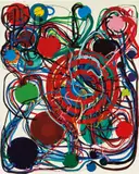 Atsuko Tanaka, 85-E, 1985, synthetic polymer paint on canvas