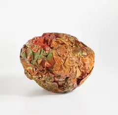 Fleabane (Marsh) by John Chamberlain, 1973, aluminum foil with acrylic lacquer and polyester resin, sold May 2019