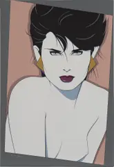 Patrick Nagel, Kristen, 1982-1983, acrylic on canvas mounted on wood