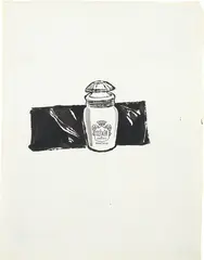 Elixir de Markoff Royal Jelly by Andy Warhol, 1960, ink on Strathmore paper, offered May 2019