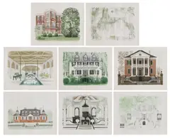 Untitled by David Gentleman, each signed 'David Gentleman' in pencil l.r., sold Oct 2024