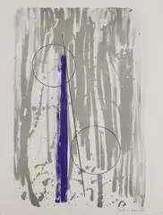 Untitled by Barbara Hepworth, 'Two Marble Forms (Mykonos)' lithograph in colours, sold Oct 2024