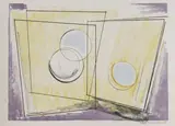 Barbara Hepworth, Untitled, 'Oblique Forms' lithograph in colours