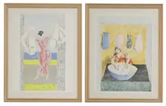 Untitled by Duncan Grant, both signed 'D Grant' in pencil l.r., sold Oct 2024