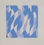 Bridget Riley, Untitled, 'Two Blues' screenprint in colours