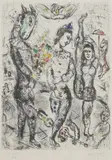 Marc Chagall, Untitled, 'Le Pierrot' etching and aquatint in colours