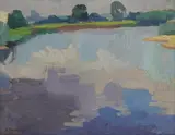 Viktor Templin, Untitled, oil on paper 36 x 46cm