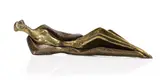 Thodoros Papayiannis, Untitled, Reclining couple bronze with gold patination