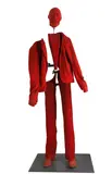 George Lappas, Untitled, Red man a mixed media sculpture