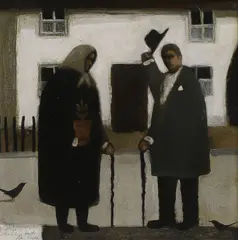 John Caple, Untitled, mixed media on board 19.5 x 19.5cm Provenance: With John Martin Gallery