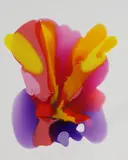 Orlanda Broom, Untitled, 'Fluid Antennae' coloured resin on canvas