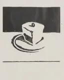 Wayne Thiebaud, Untitled, 'Chocolate Pie' woodcut on glossy wove paper