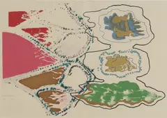 Harold Cohen, Untitled, Untitled screenprint in colours