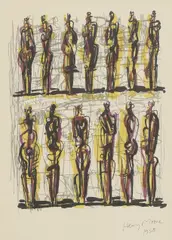 Untitled by Henry Moore, 1958 (Cranmer 41) lithograph in colours, sold Aug 2024