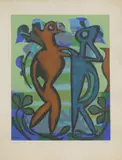 Eileen Agar, Untitled, 'Past and Present' screenprint in colours