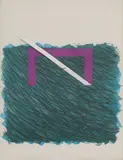 Richard Smith, Untitled, 'Bramble' lithograph in colours with collage