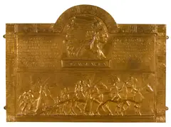 Edward Field, A plaque of the Chief Tamaha, The Rising Moose, 1911, bronze