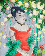 Suzanne Eisendieck, Chanteuse de cafe concert, oil on canvas