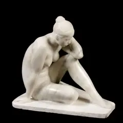 Felipe Castaneda, Seated Female Nude, 1987, Mexican onyx