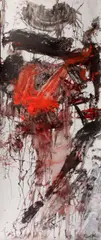 Junko Chodos, In the Forest of Amida Buddha No. 24., 1993, oil and computer print on mylar