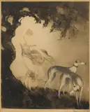 Gust of Wind (H., C. & I. 235) by Louis Icart, 1925, Etching and aquatint with touches of handcoloring on wove paper, sold Oct 2012