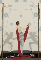 Duel by Erté, 1981, Screenprint in colors on wove paper, sold Oct 2012